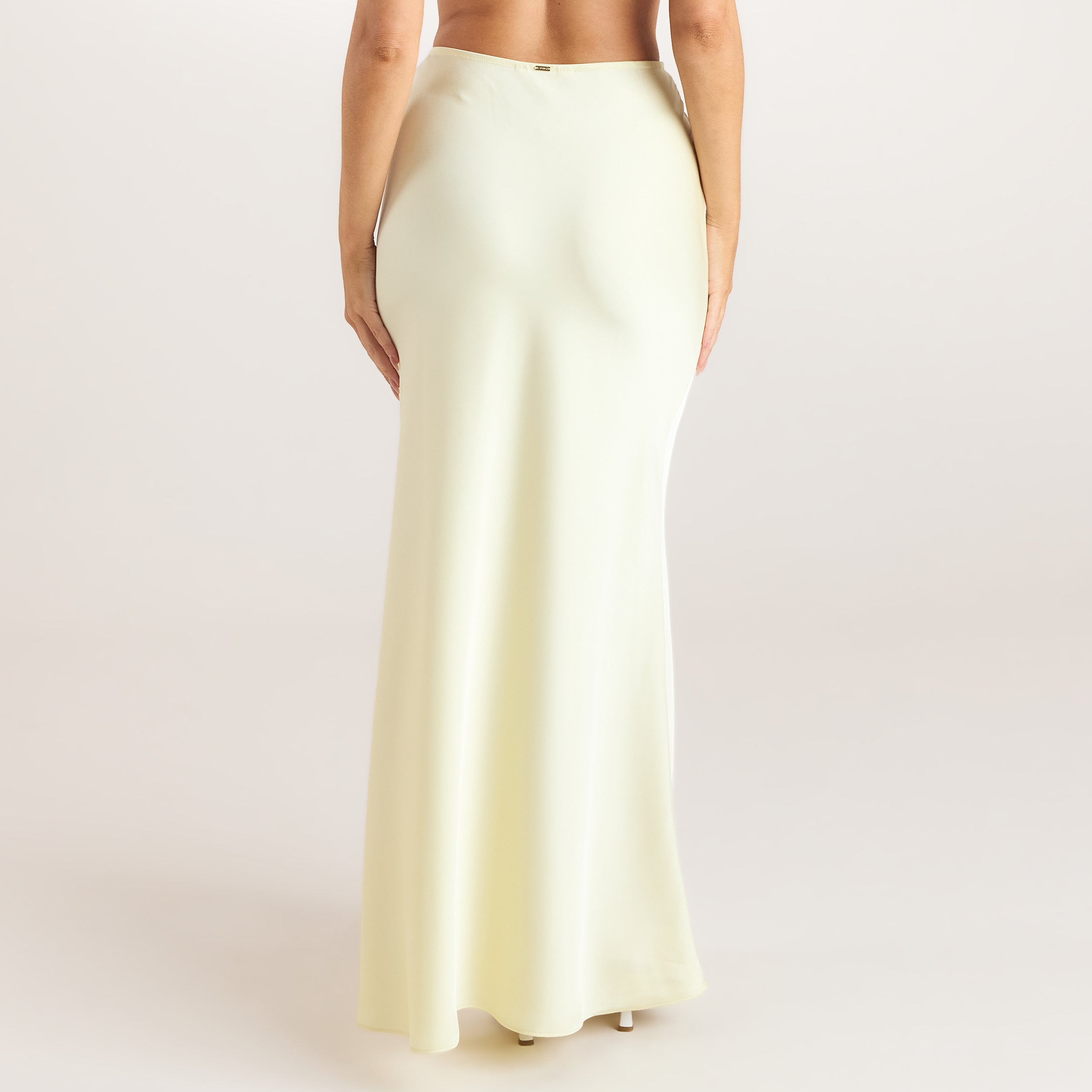 Jupe Maxi en Satin | Jupe Maxi en Satin - Jaune Citron