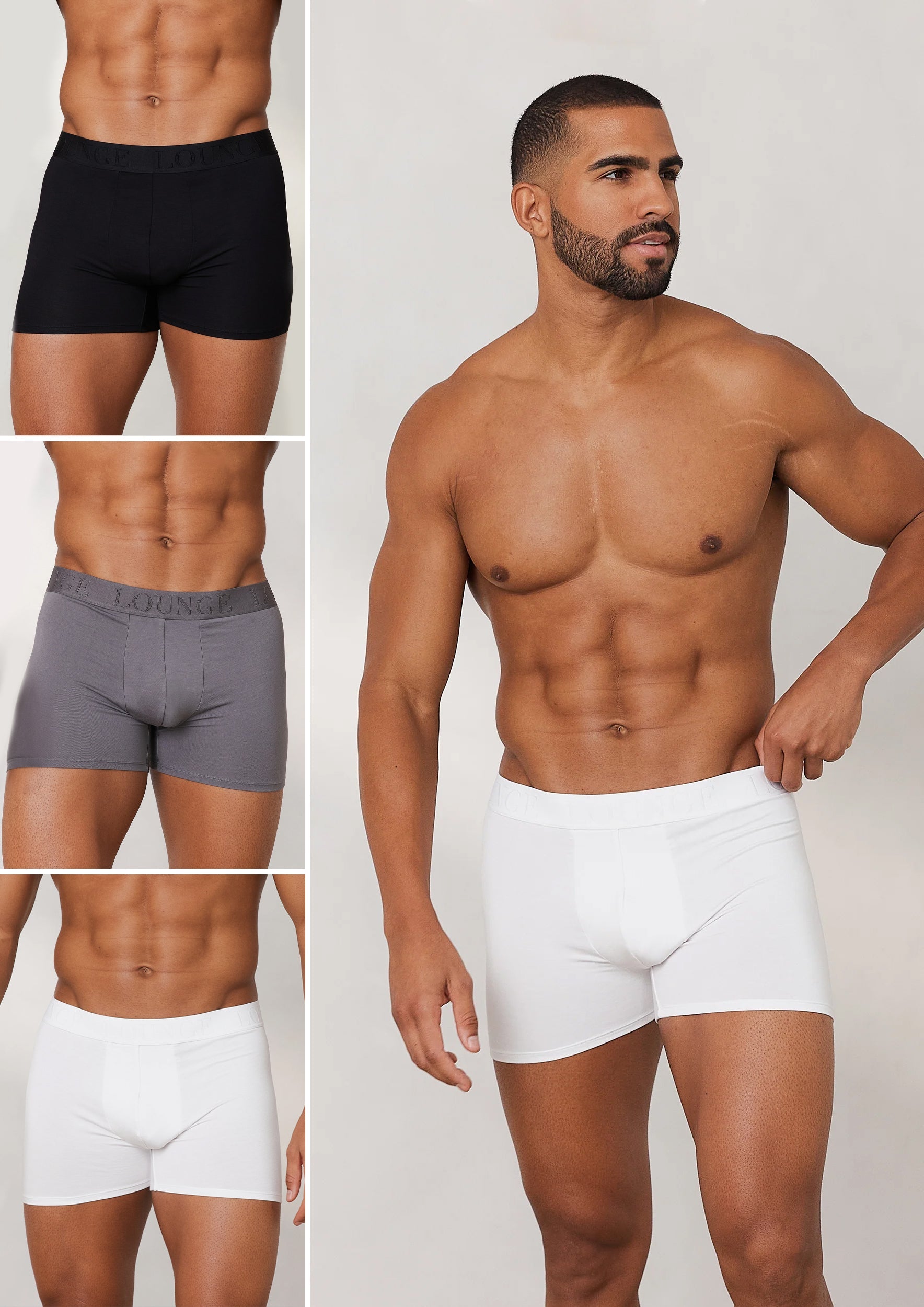 Boxers Luxe pour Homme pack de 3 Multipack Lounge Underwear