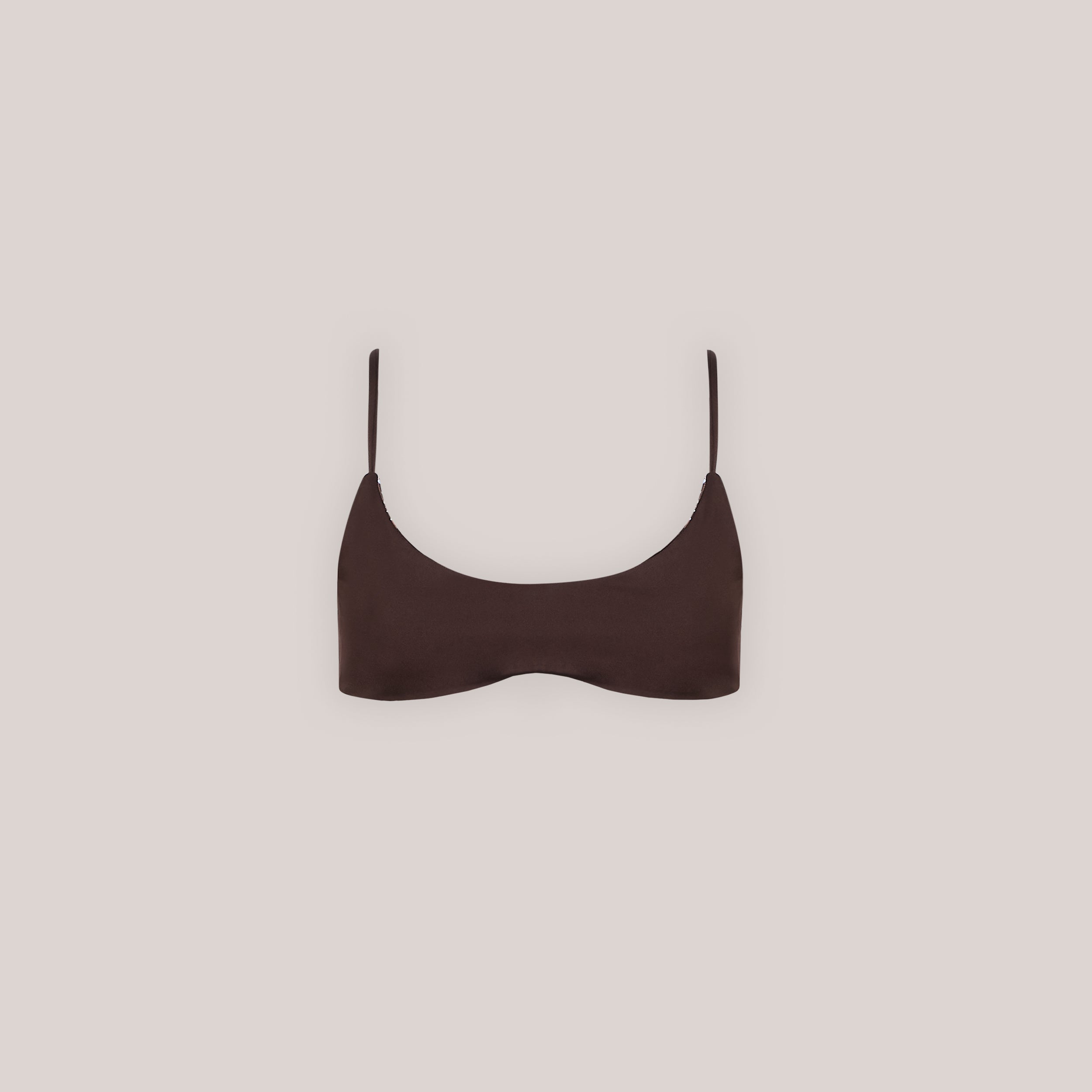 Brassière Haut de Bikini Réversible | Brassière Haut de Bikini Réversible - Marron/Floral