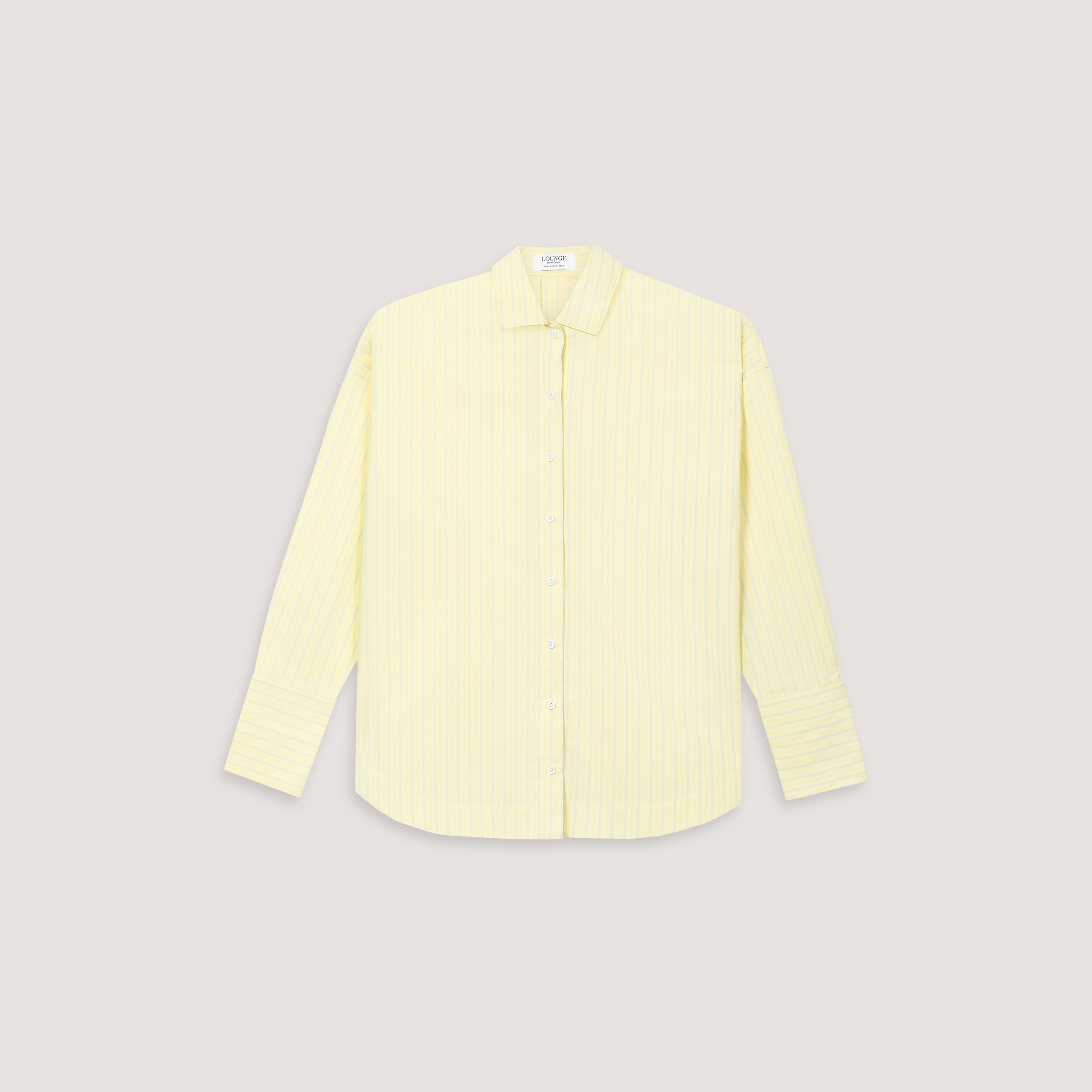 Chemise en Coton Rayée Oversize | Chemise en Coton Rayée Oversize - Jaune